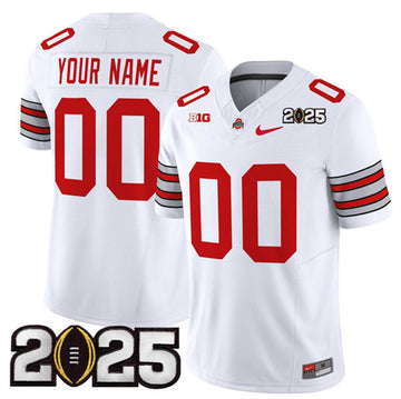 Custom Ohio State Buckeyes white jersey