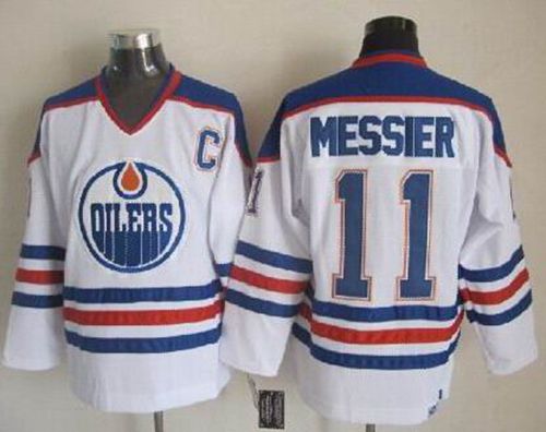 Mark Messier Edmonton Oilers white Throwback jersey