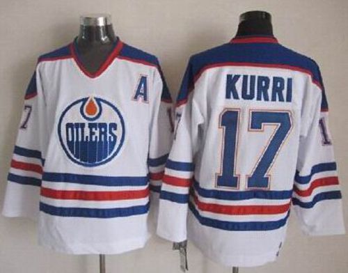 Jari Kurri Edmonton Oilers white Throwback jersey