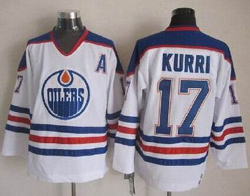 Jari Kurri Edmonton Oilers white Throwback jersey