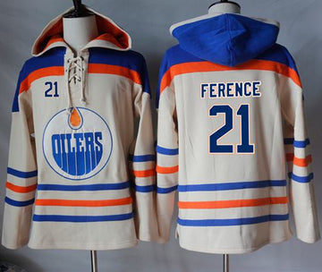 Andrew Ference Edmonton Oilers cream jersey