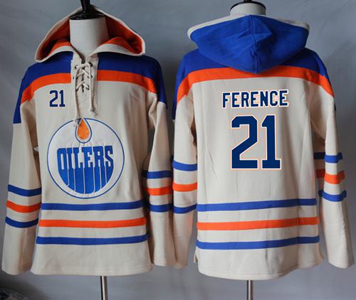Andrew Ference Edmonton Oilers cream jersey