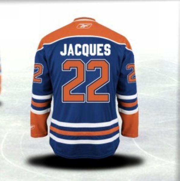 Jean-Francois Edmonton Oilers blue Throwback jersey