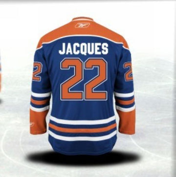 Jean-Francois Edmonton Oilers blue Throwback jersey