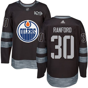 Bill Ranford Edmonton Oilers black jersey