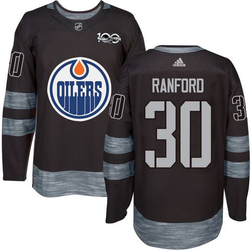 Bill Ranford Edmonton Oilers black jersey