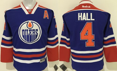 Taylor Hall Edmonton Oilers blue jersey