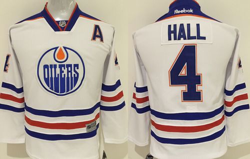 Taylor Hall Edmonton Oilers white jersey
