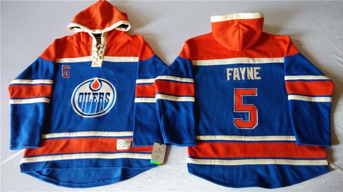 Mark Fayne Edmonton Oilers blue jersey
