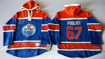 Benoit Pouliot Edmonton Oilers blue jersey