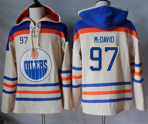Connor McDavid Edmonton Oilers cream jersey