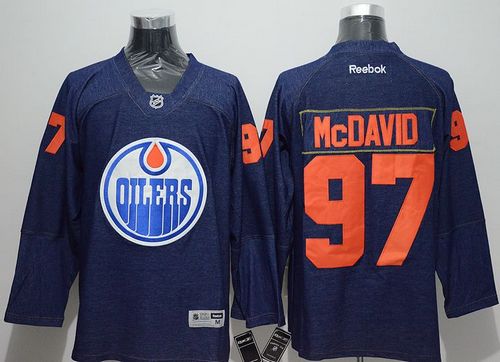 Connor McDavid Edmonton Oilers navy jersey