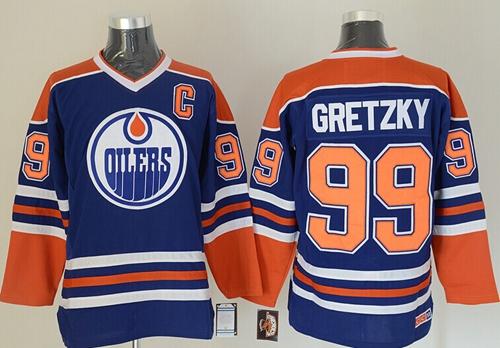 Wayne Gretzky Edmonton Oilers blue Throwback jersey