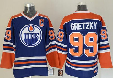 Wayne Gretzky Edmonton Oilers blue Throwback jersey