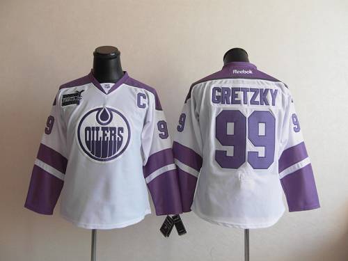 Wayne Gretzky Edmonton Oilers white-purple jersey