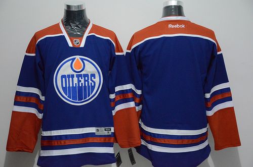 Custom Edmonton Oilers blue jersey