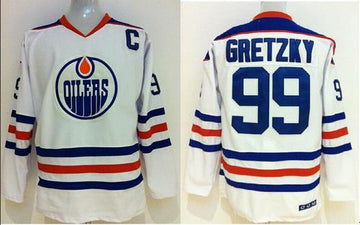 Wayne Gretzky Edmonton Oilers white Throwback jersey