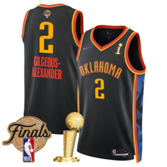 Shai Gilgeous-Alexander Oklahoma City Thunder black City Edition jersey