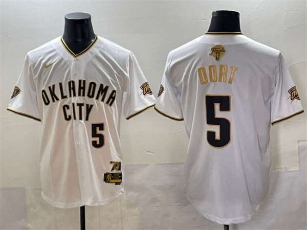 Luguentz Dort Oklahoma City Thunder white-gold Vapor jersey