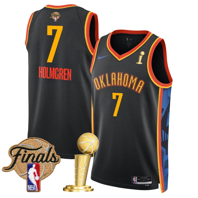 Chet Holmgren Oklahoma City Thunder black City Edition jersey