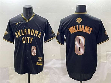 Jalen Williams Oklahoma City Thunder black-gold Vapor jersey