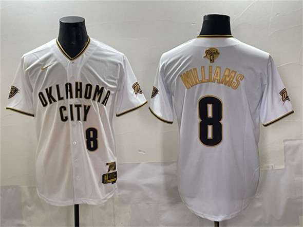 Jalen Williams Oklahoma City Thunder white-gold Vapor jersey