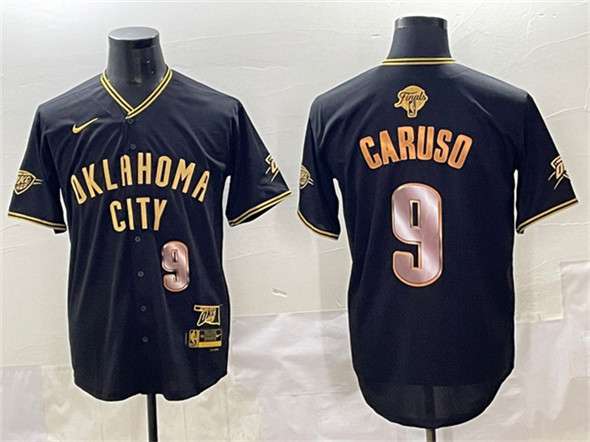 Alex Caruso Oklahoma City Thunder black-gold Vapor jersey