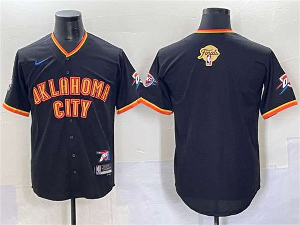 Custom Oklahoma City Thunder black Vapor jersey