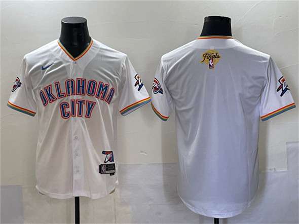 Custom Oklahoma City Thunder white Vapor jersey