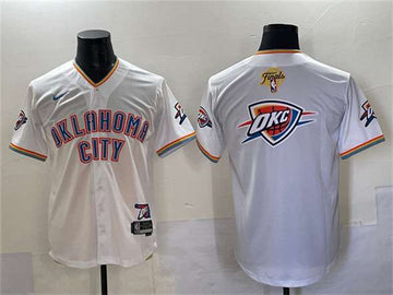 Team Big Logo Oklahoma City Thunder white Vapor jersey