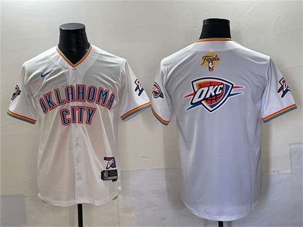 Team Big Logo Oklahoma City Thunder white Vapor jersey