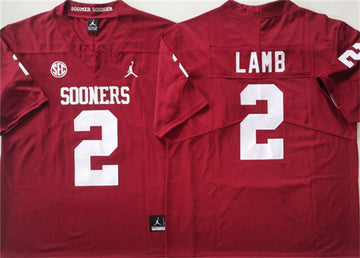 CeeDee Lamb Oklahoma Sooners red jersey