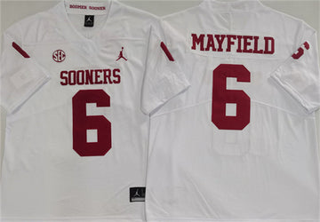 Baker Mayfield Oklahoma Sooners white jersey