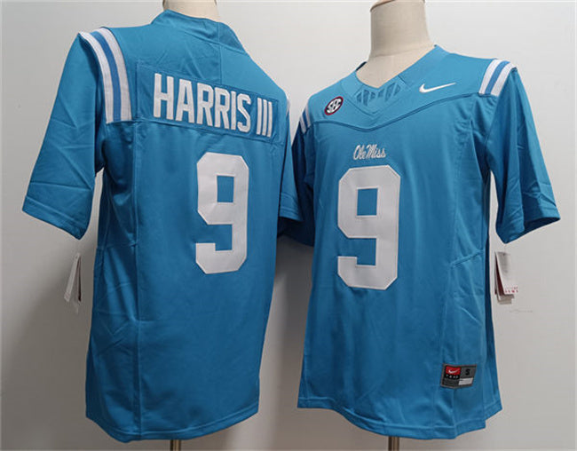 Tres Harris III Ole Miss Rebels blue jersey