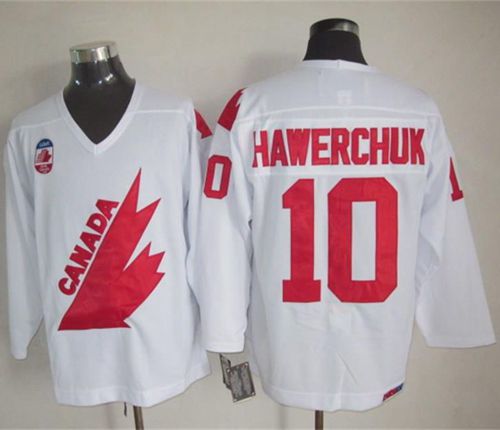 Dale Hawerchuk Team Canada white Throwback jersey
