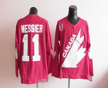 Mark Messier Team Canada red Throwback jersey
