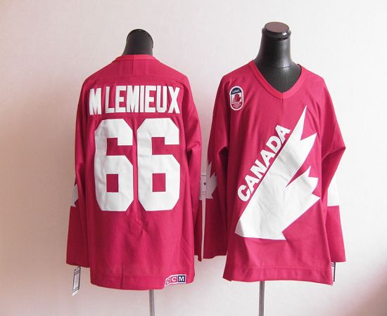 Mario Lemieux Team Canada red Throwback jersey