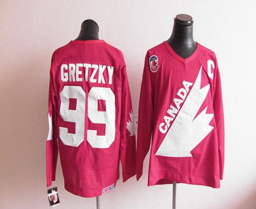 Wayne Gretzky Team Canada red Throwback jersey