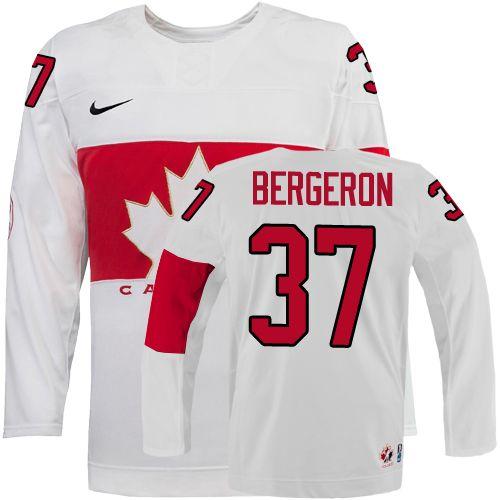 Patrice Bergeron Team Canada white jersey