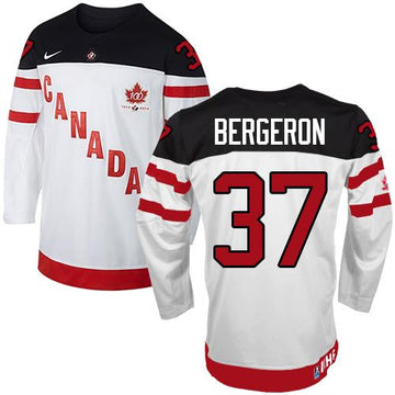 Patrice Bergeron Team Canada white jersey