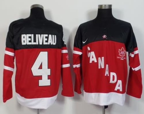 Jean Beliveau Team Canada red jersey