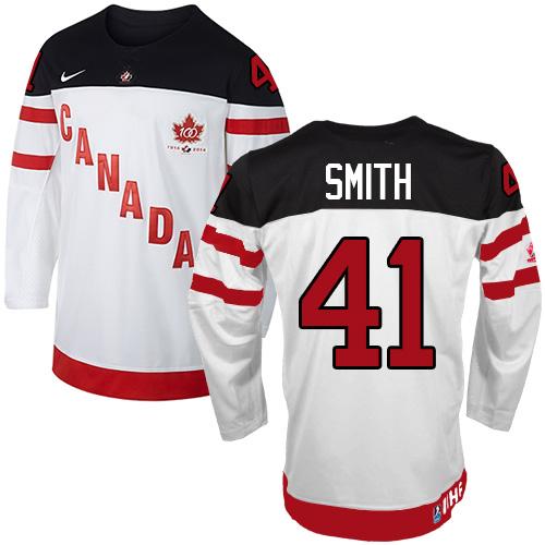 Mike Smith Team Canada white jersey
