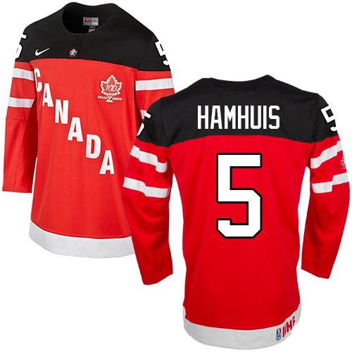 Dan Hamhuis Team Canada red jersey