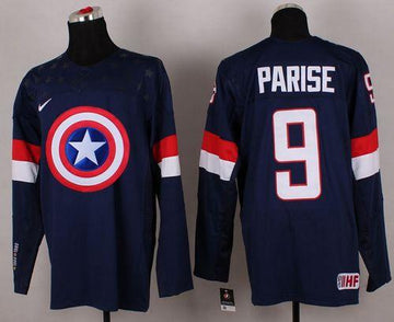 Zach Parise Team USA Hockey navy Fashion jersey