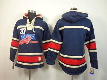 Custom Team USA Hockey navy Throwback jersey