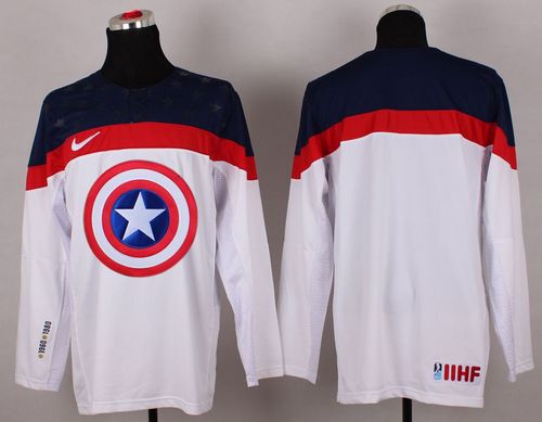 Custom Team USA Hockey white Fashion jersey