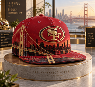 San Francisco 49ers City Skyline Snapback Cap - Studio View