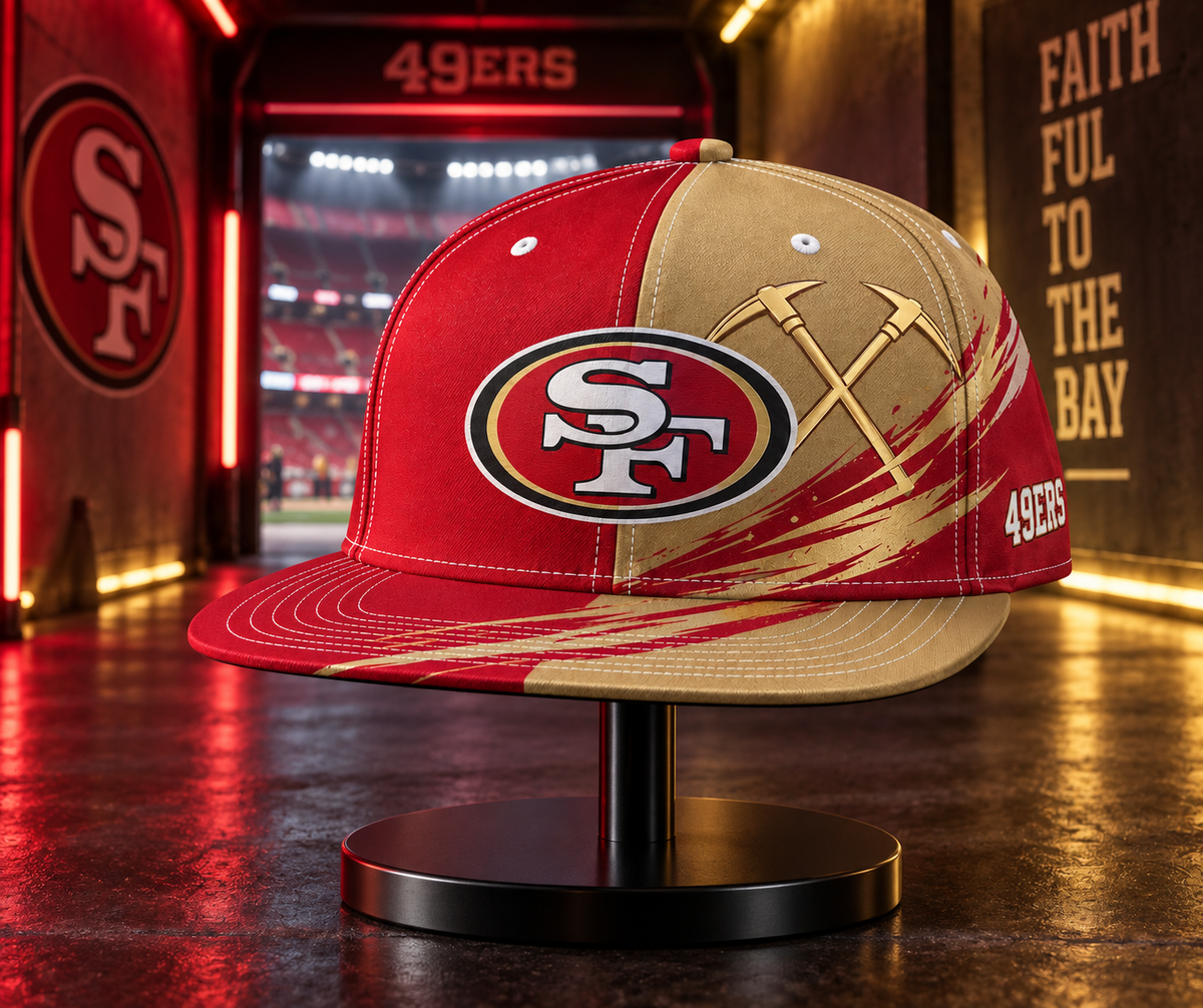 San Francisco 49ers Dynamic Split Colorblock Snapback Cap - Stadium Tunnel Neon View