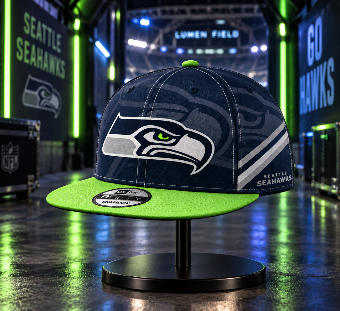Seattle Seahawks Classic Snapback Cap - Studio View