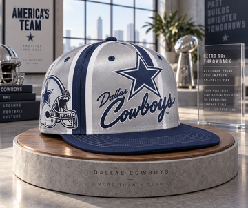 Dallas Cowboys Retro 90s Throwback Snapback Cap - Studio View